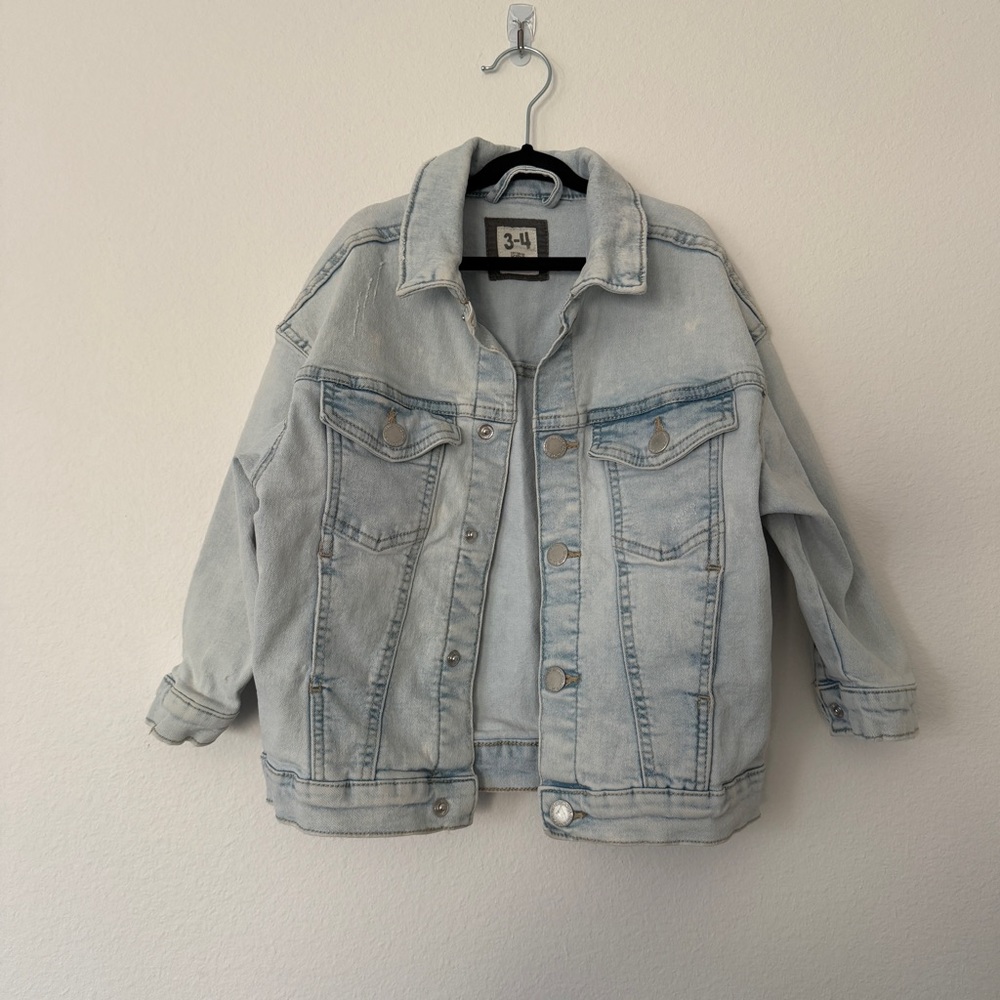 Cotton On Kids Light Wash Denim Jacket Size 3-4Y